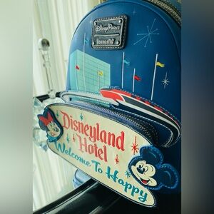 DISNEY PARKS Loungefly DISNEYLAND HOTEL Backpack NWT Exclusive 70th Anniversary!